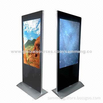 Made in China Slim Double-sided LCD Advertising Players, 1,920 x 1,080 Pixels Resolution